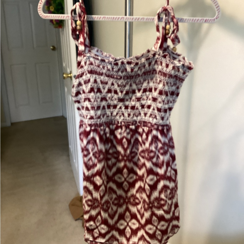 🛍️ 4/$25 - Torrid Red and White Spaghetti Strap babydoll top -